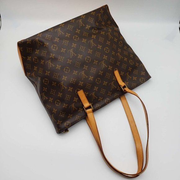 100% Authentic Louis Vuitton Cabas Mezzo Browns Monogram Tote Bag - Picture 5 of 16